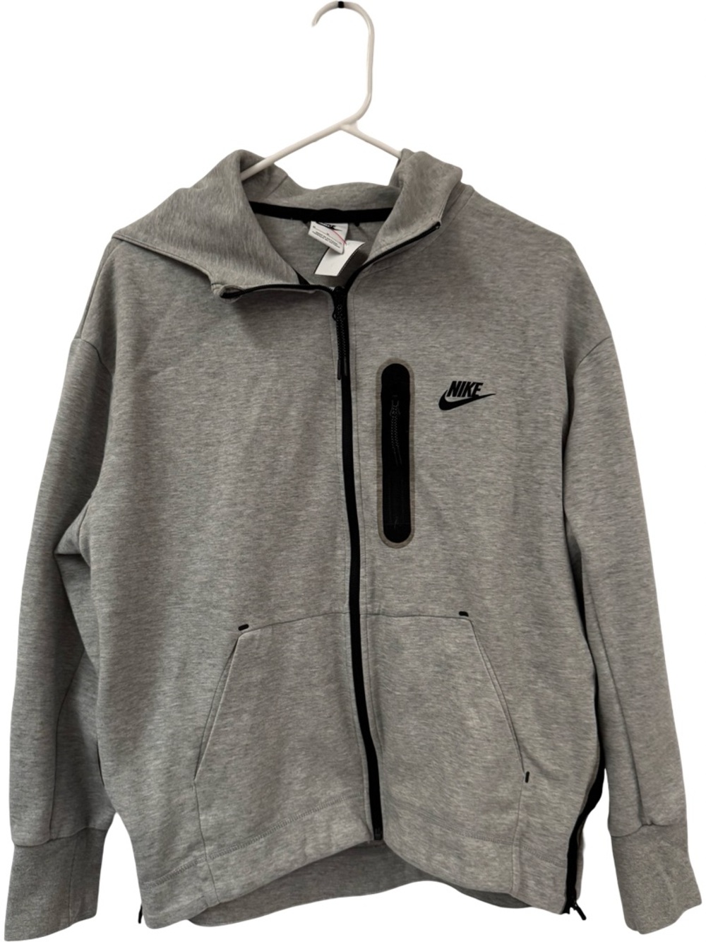 Nike Tech Fleece Full Zip Hoodie Gray Black Women’s Medium
